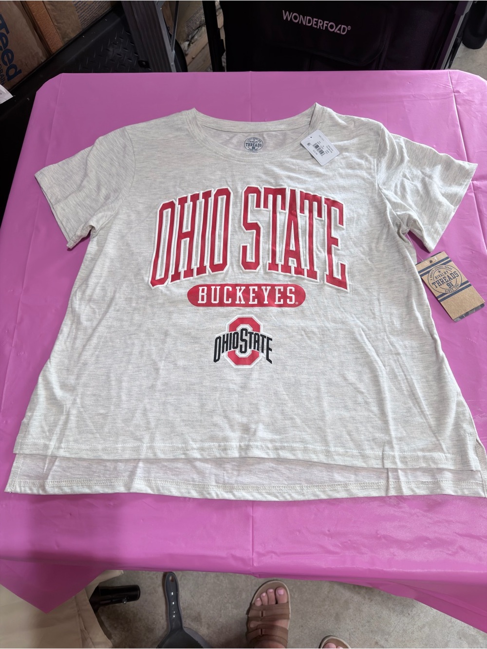 Rivalry Threads Ohio State Buckeyes Tee - Red on Heather Cream